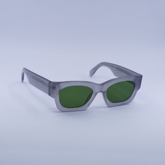 Palm Angels PERI089 BODIE 0955 Sunglasses Grey Square Frame, Green Lenses - Picture 4 of 9
